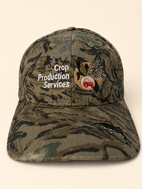 Vintage Crop Production Services Camo Fish Farm Adjustable Hat